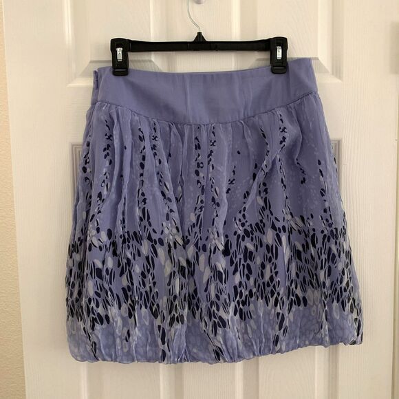 EXPRESS Design Studio Purple Silk Chiffon Bubble Hem Skirt Women’s Size 10 NWT - Picture 2 of 12